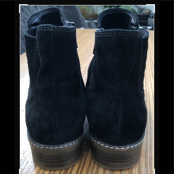 Gabor Black Suede Chelsea Ankle Boots Booties - Picture 4 of 8